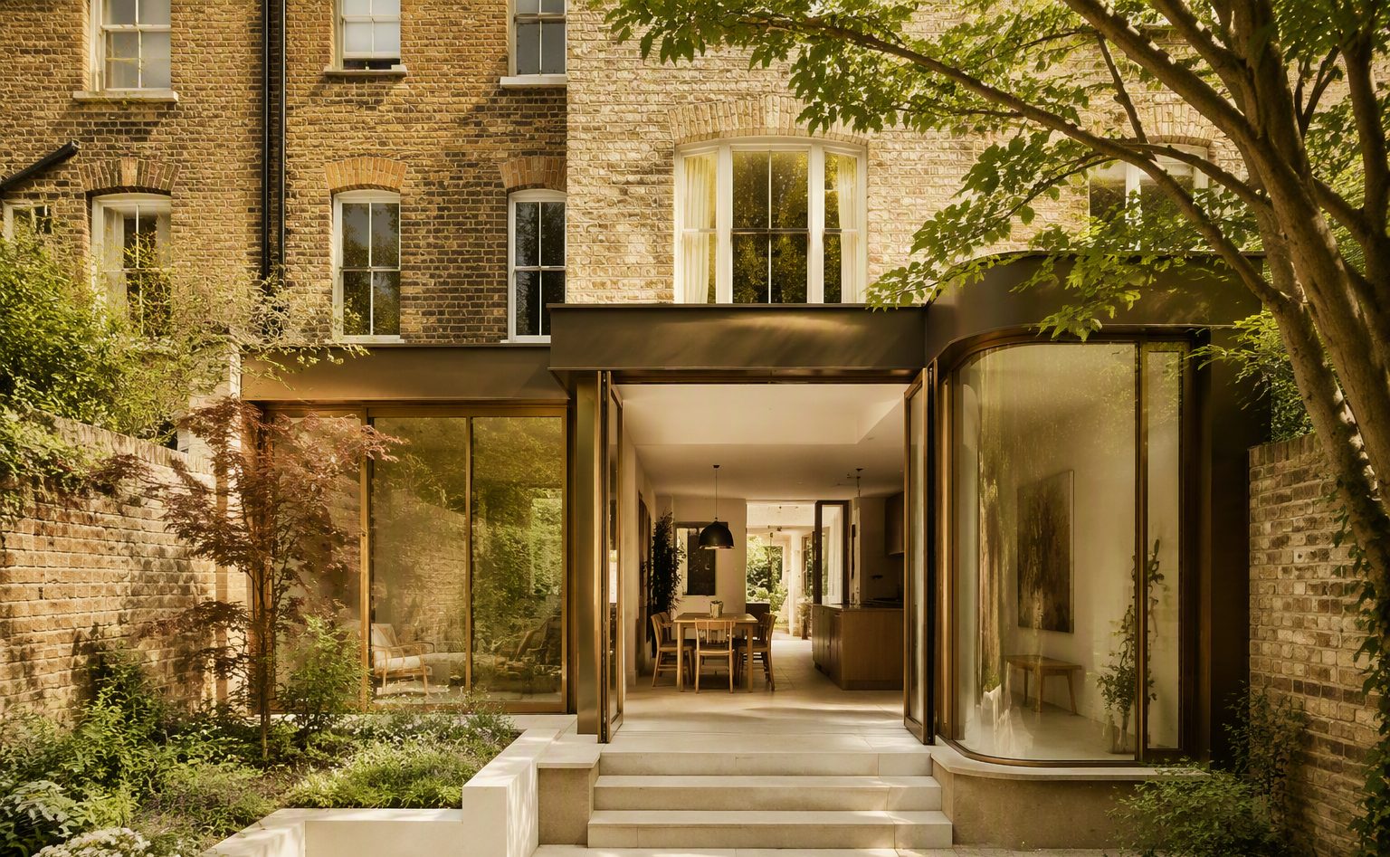 Concept showcase — contemporary glass and brick rear extension to a period townhouse